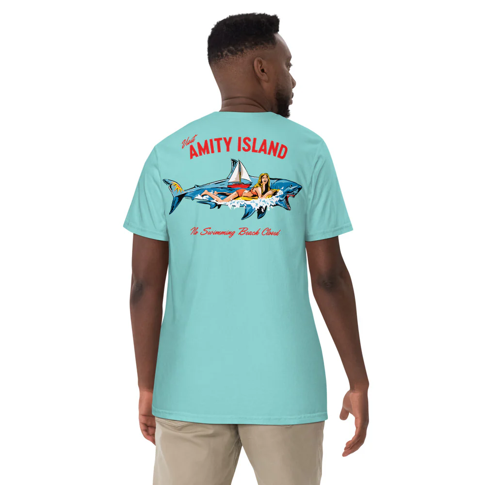Jaws 50th Anniversary Visit Amity Island T-Shirt - Image 3
