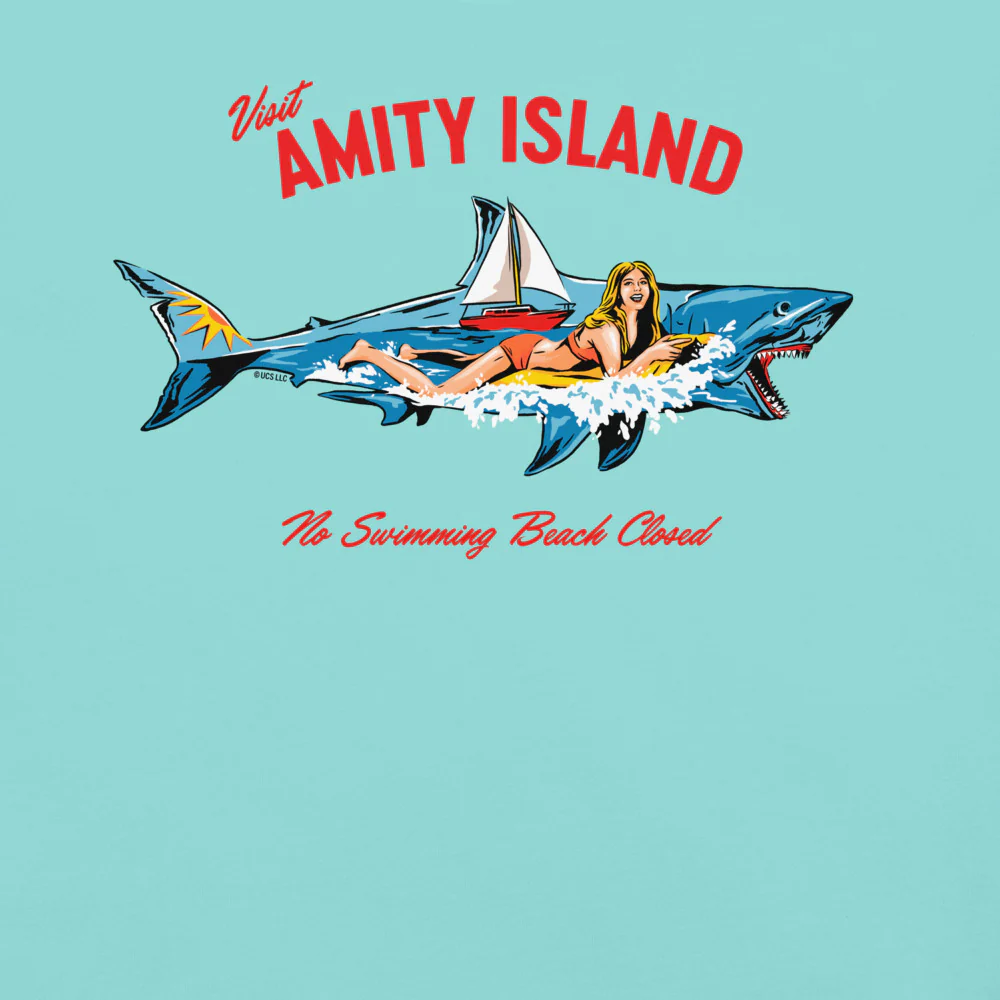 Jaws 50th Anniversary Visit Amity Island T-Shirt - Image 4