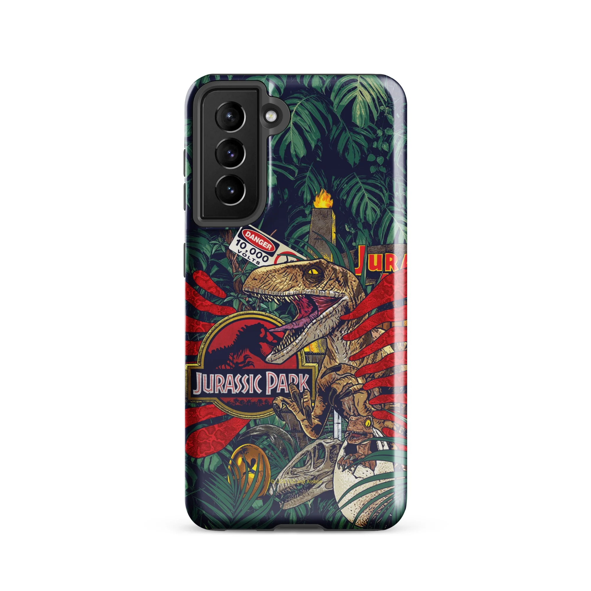 Jurassic Park Jungle Collage Samsung Tough Phone Case - Image 12