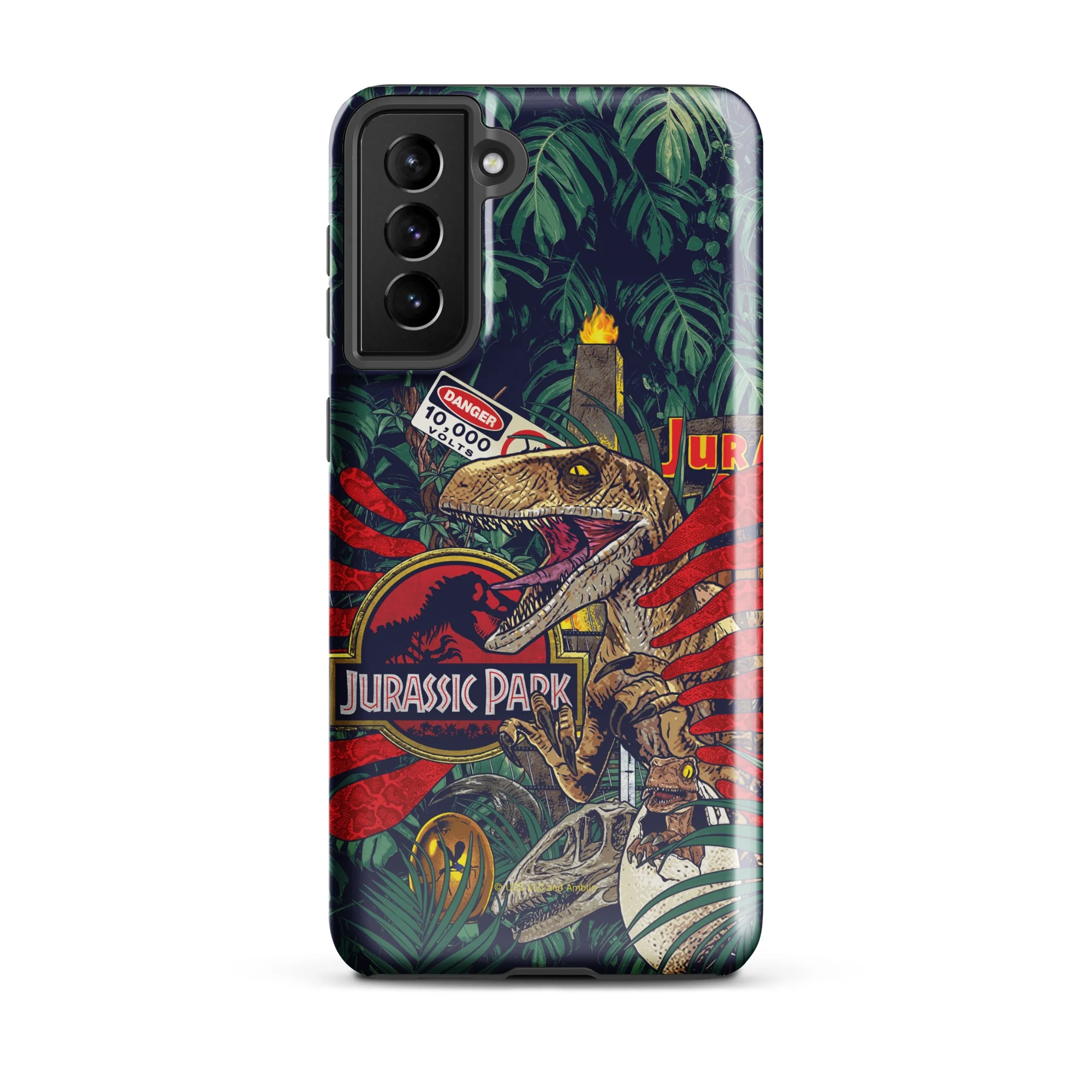 Jurassic Park Jungle Collage Samsung Tough Phone Case - Image 16