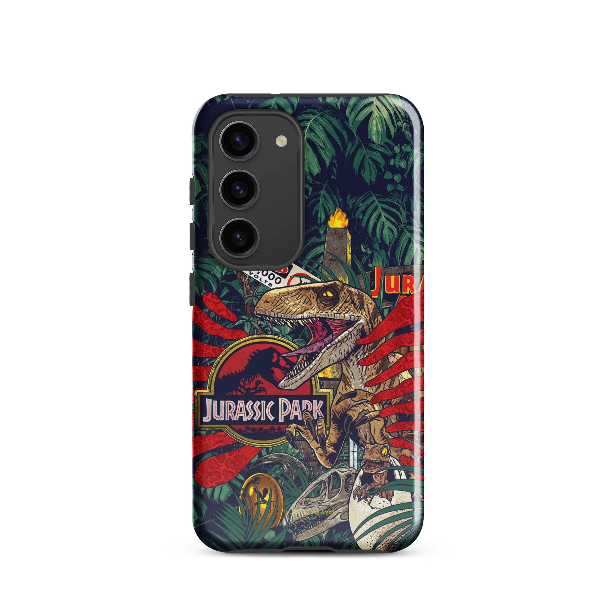 Jurassic Park Jungle Collage Samsung Tough Phone Case - Image 5
