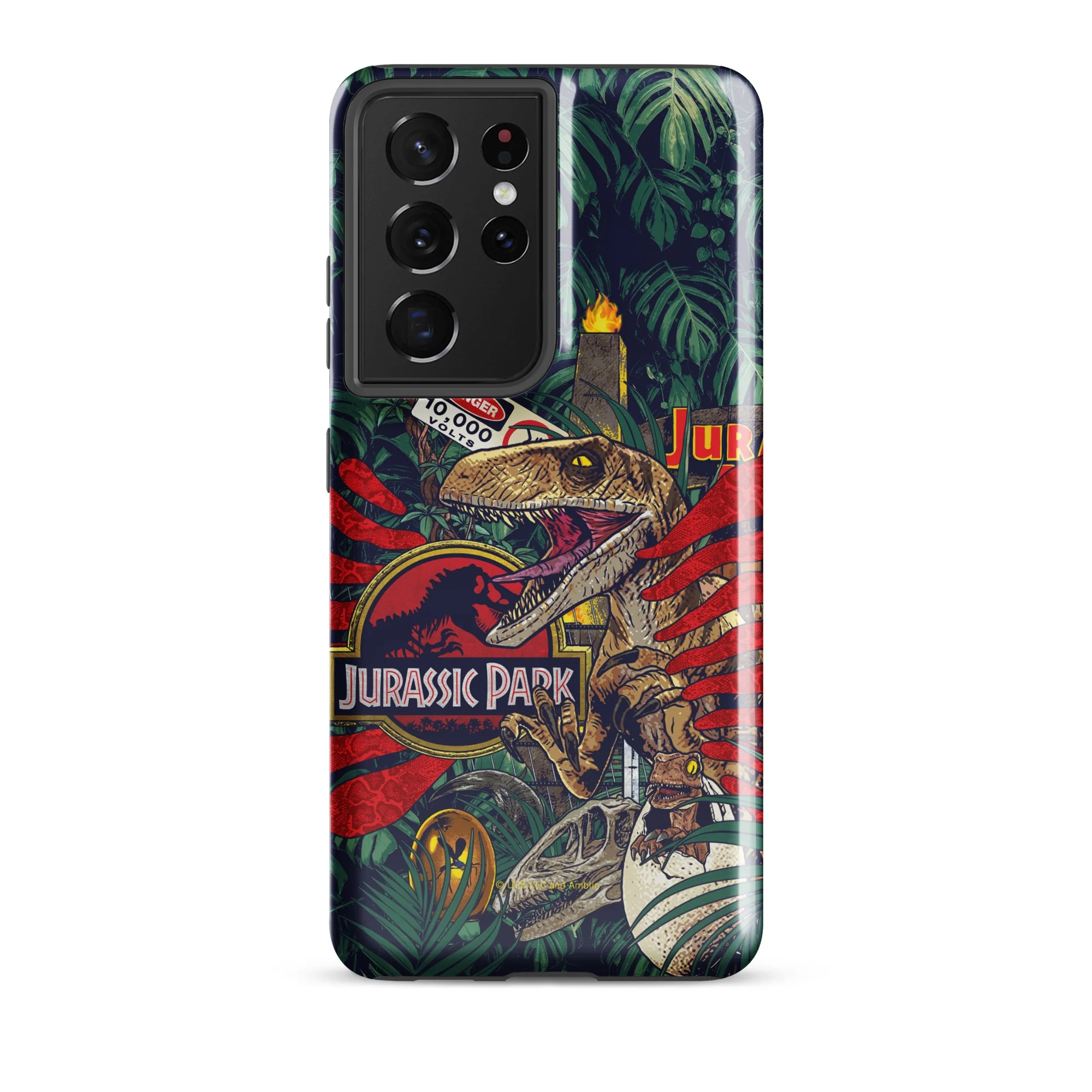 Jurassic Park Jungle Collage Samsung Tough Phone Case - Image 9