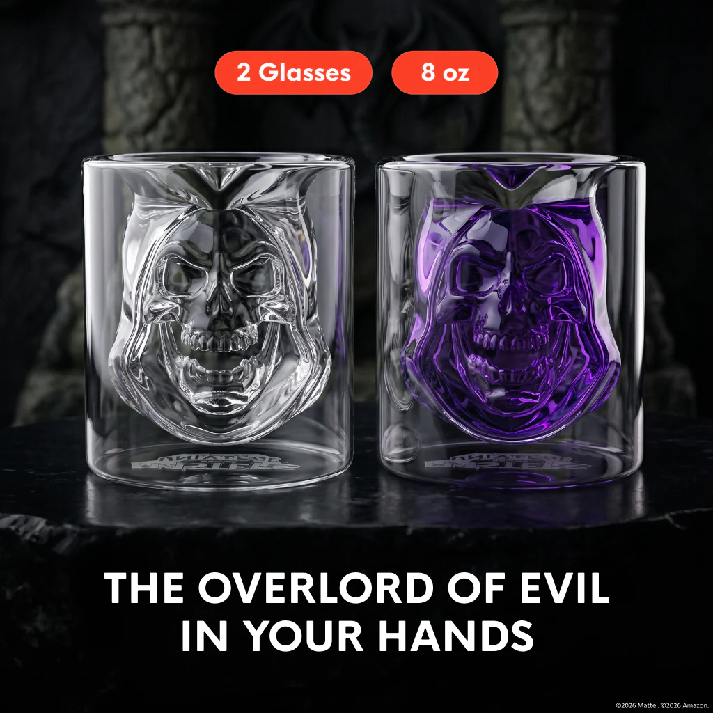 Masters of the Universe 2026 Movie Skeletor Drinking Glasses - Image 4