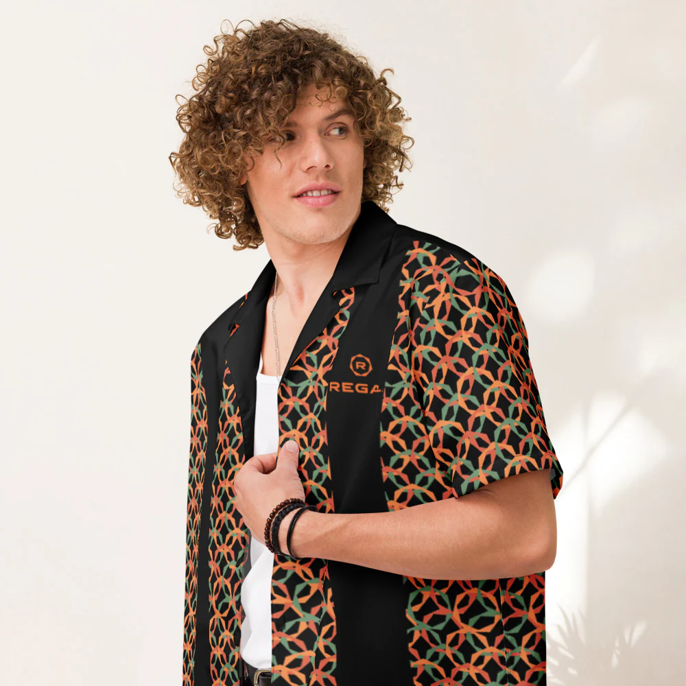 Regal Cinemas Floor Pattern Button Front Shirt - Image 3