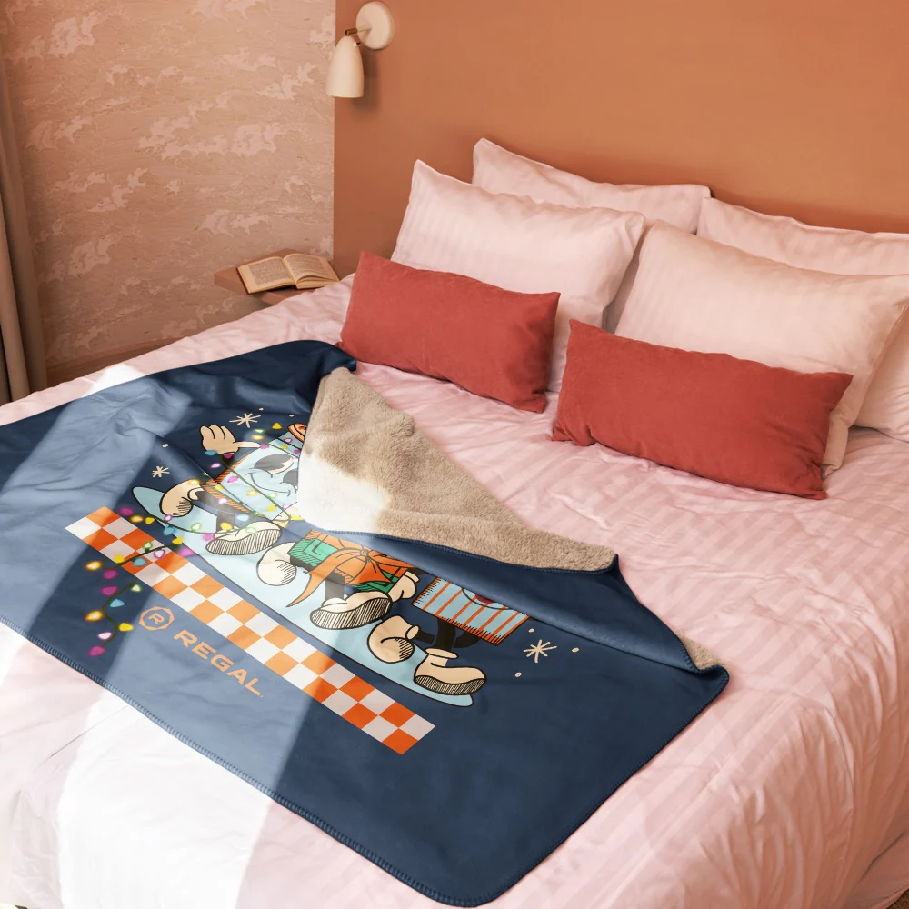 Regal Cinemas Holiday Movies Sherpa Blanket - Image 4