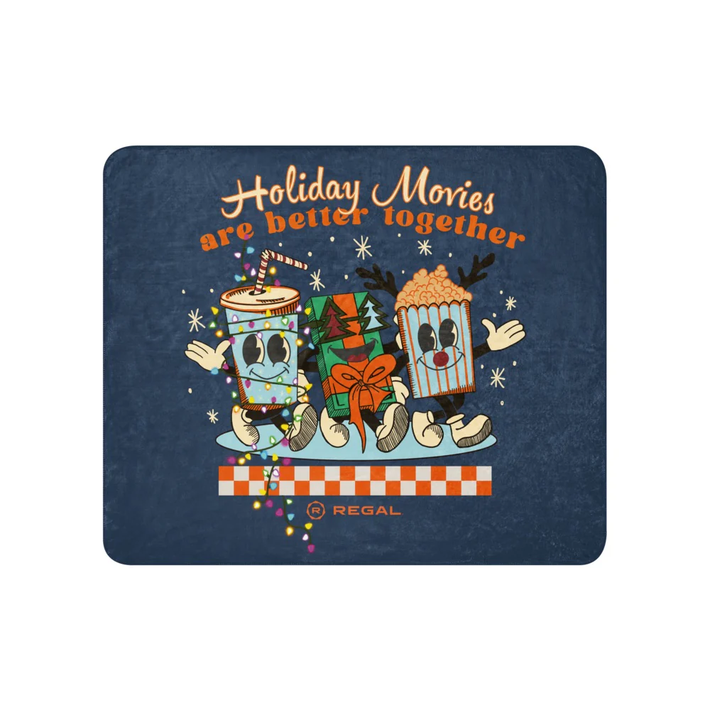 Regal Cinemas Holiday Movies Sherpa Blanket - Image 5