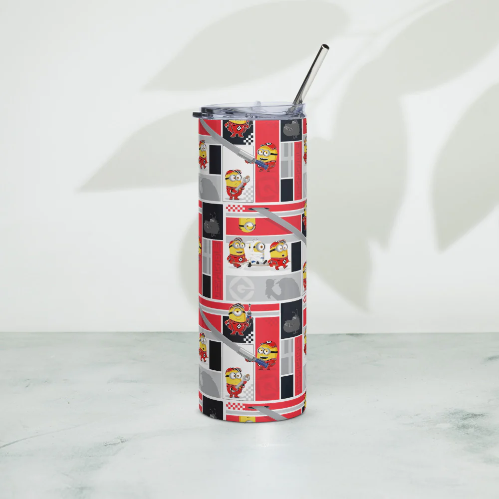 Despicable Me 4 Mechanic Minion Pattern Stainless Steel Tumbler - Image 4