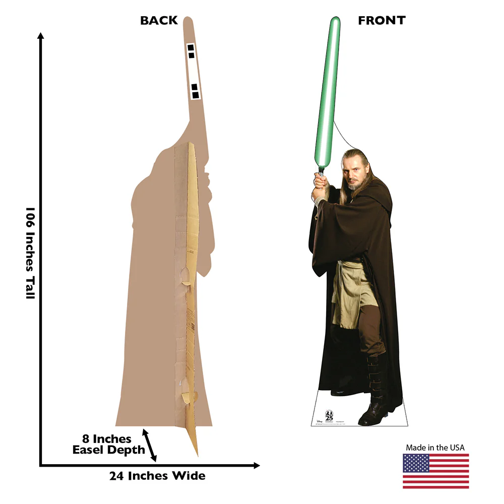 Star Wars 25th Anniversary The Phantom Menace Qui-Gon Jinn™ Standee - Image 3