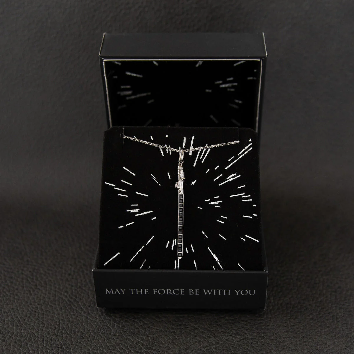 Star Wars x RockLove Darksaber Crystal Lightsaber Necklace - Image 6