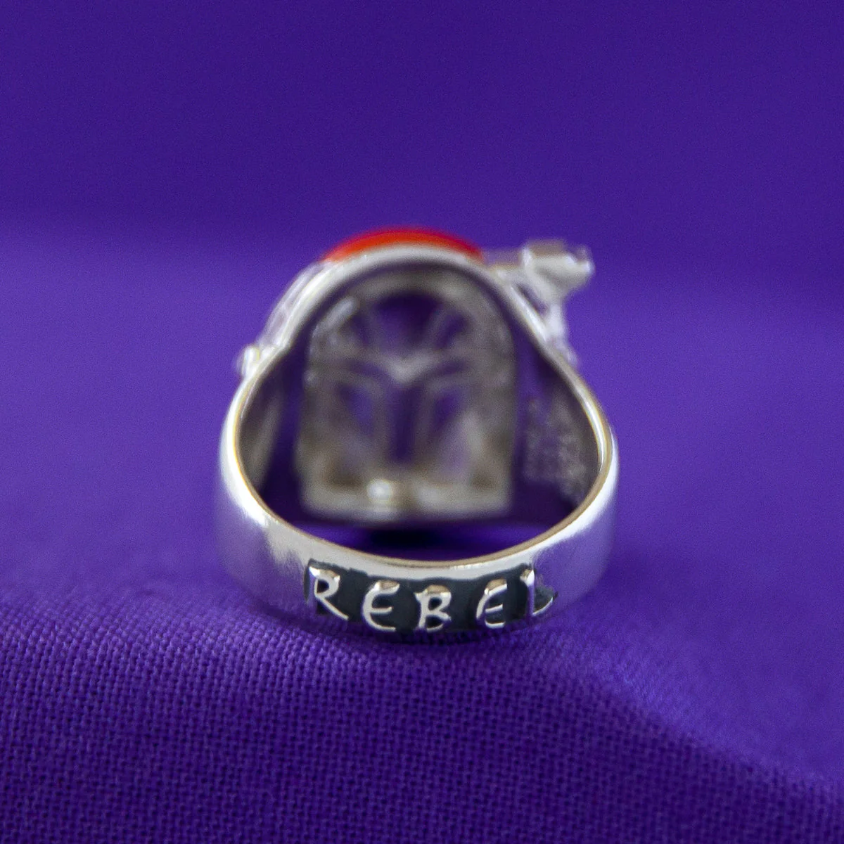 Star Wars x RockLove Sabine Wren Helmet Sterling Silver Ring - Image 8