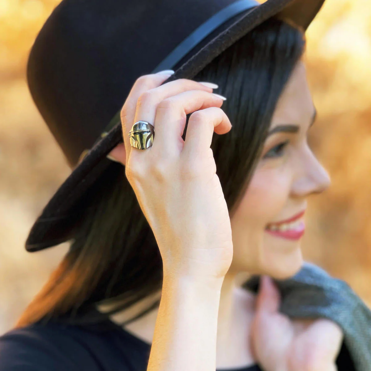 Star Wars x RockLove The Mandalorian Helmet Sterling Silver Ring - Image 6