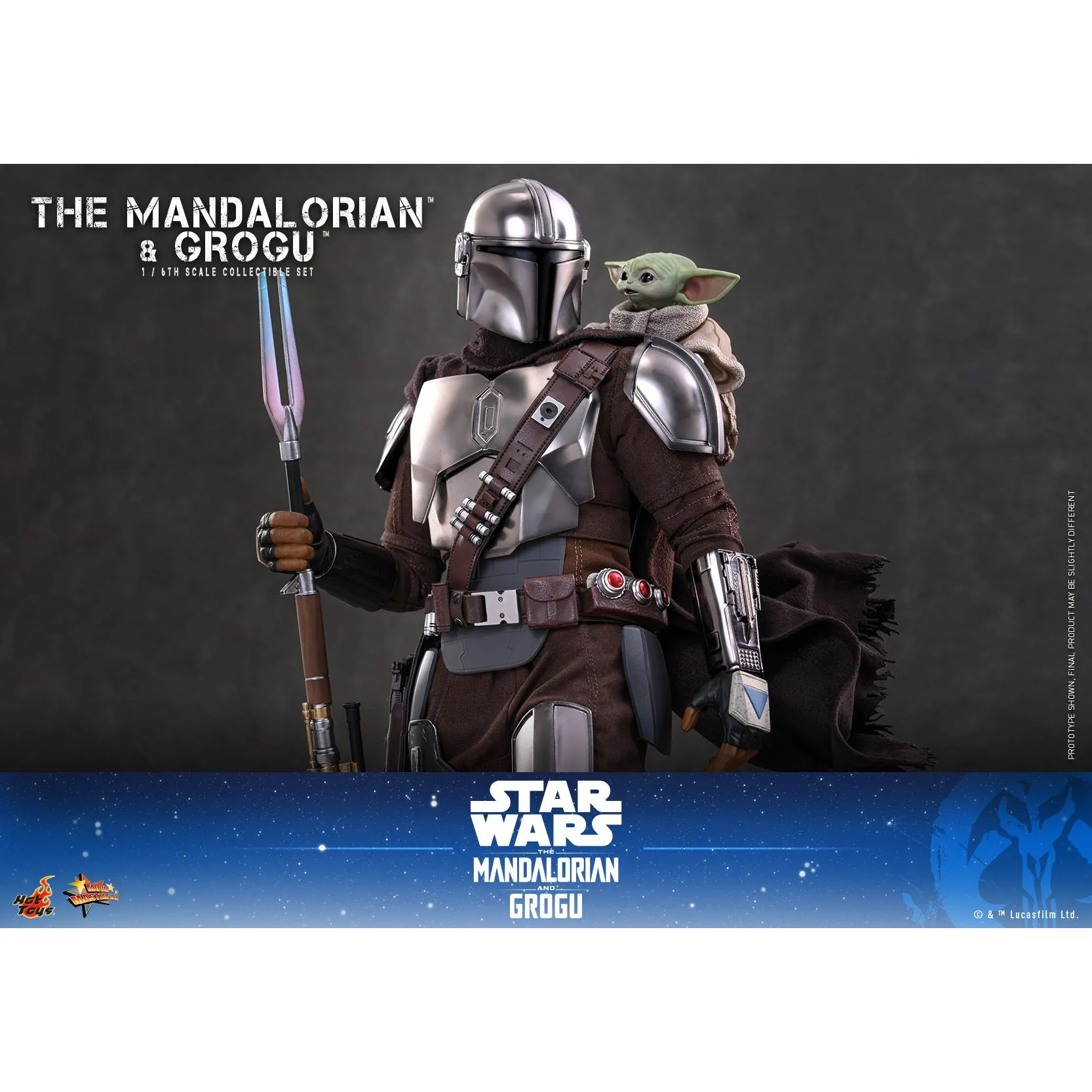 The Mandalorian The Mandalorian & Grogu 1/6th Scale Figure Set - Image 3