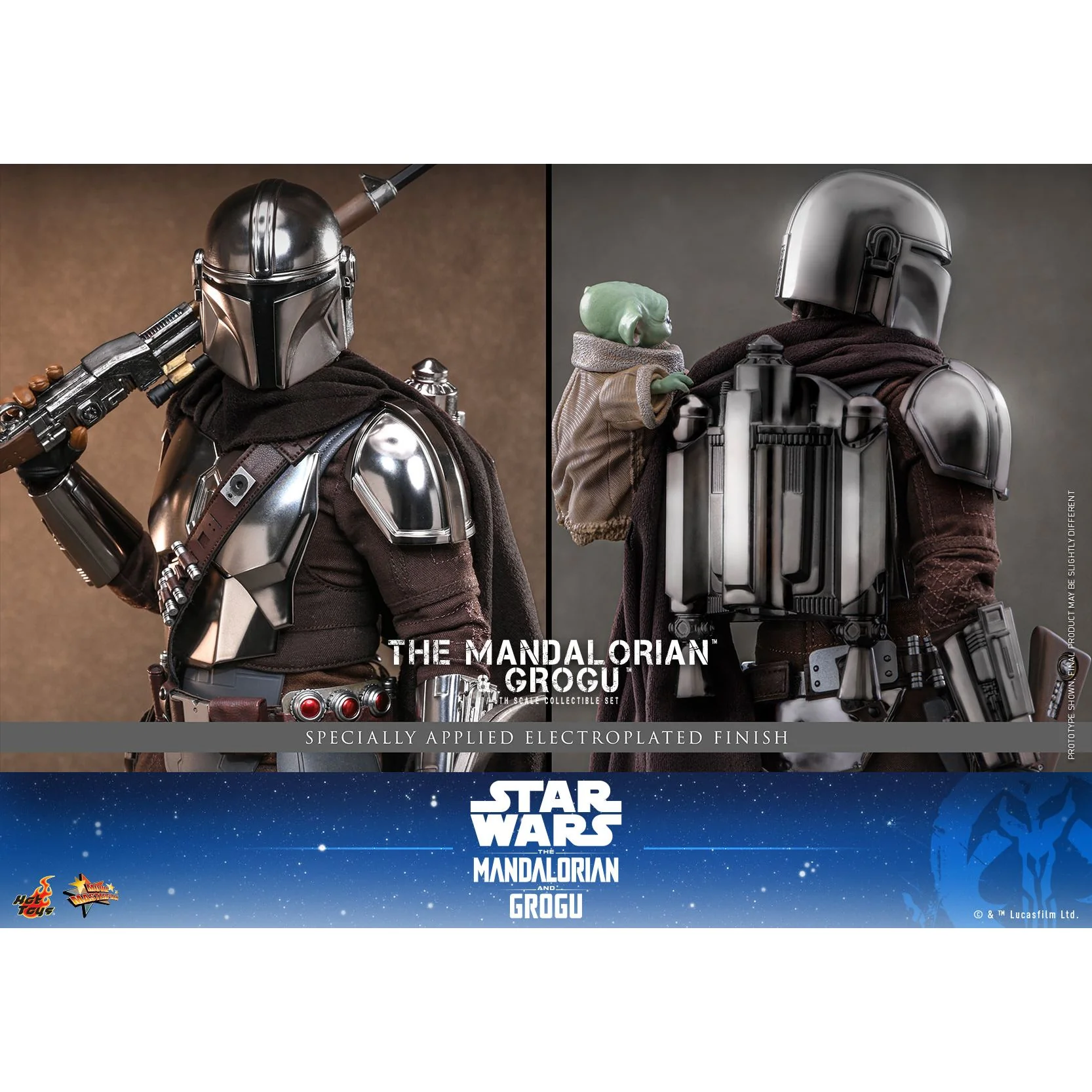 The Mandalorian The Mandalorian & Grogu 1/6th Scale Figure Set - Image 6