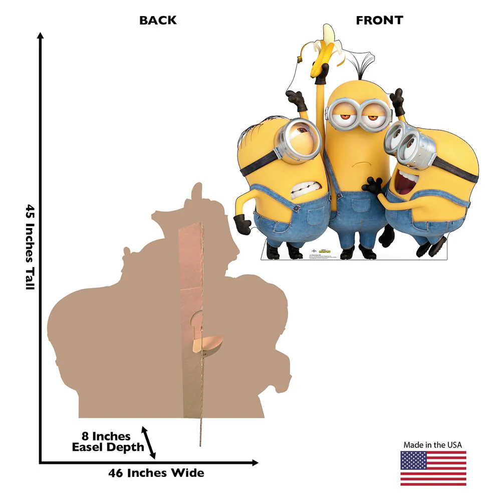Despicable Me 4: The Minions Stuart, Kevin & Bob Standee - Image 3