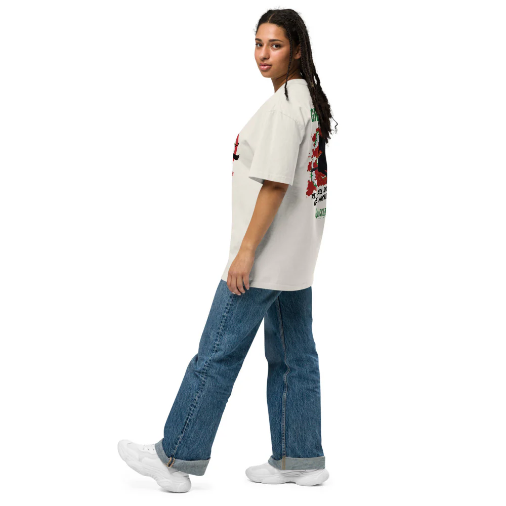 Wicked: For Good The Green Menace Oversized Faded T-Shirt - Image 5
